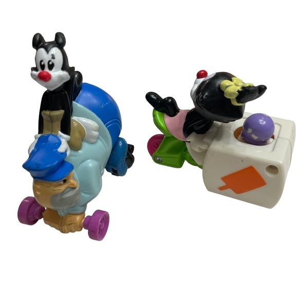LOT 1994 McDonalds 4 Animaniacs Roller Car Plastic Toys - Picture 5 of 5